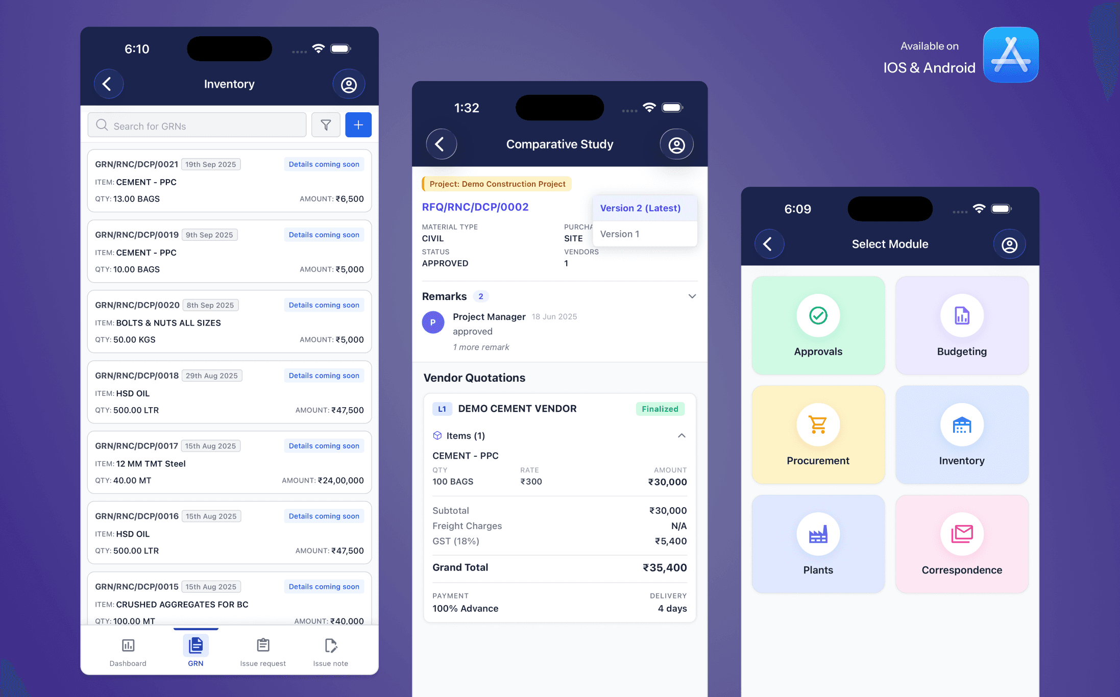 BuildEnfra mobile app